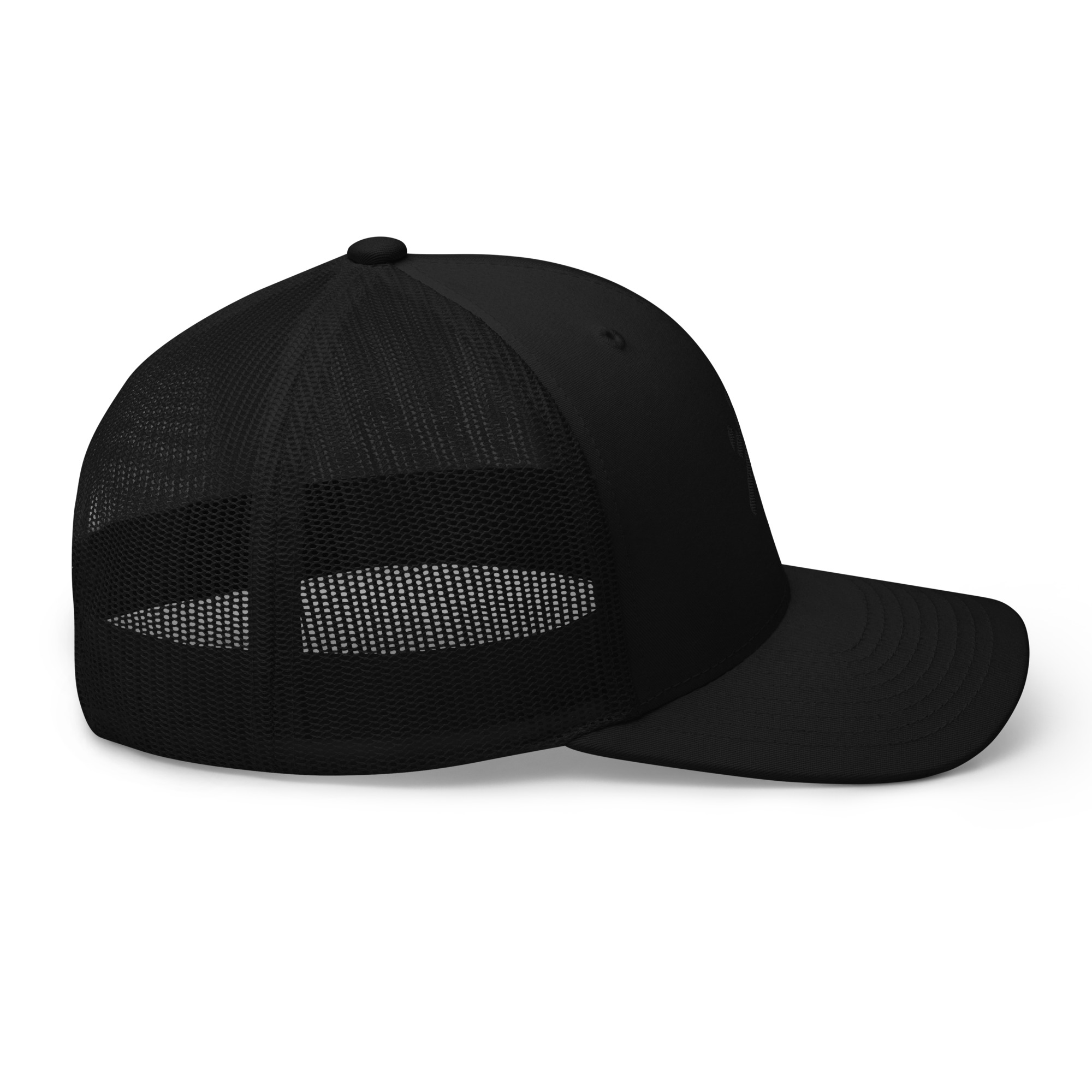 Retro Trucker Cap - All Black