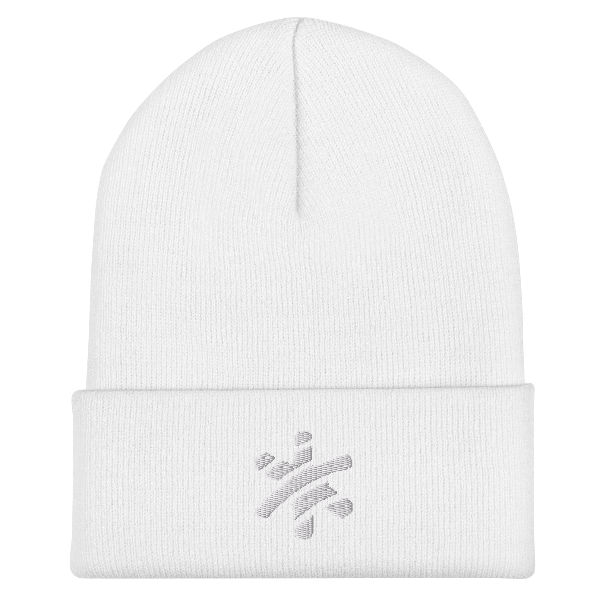 Cuffed Beanie - All White