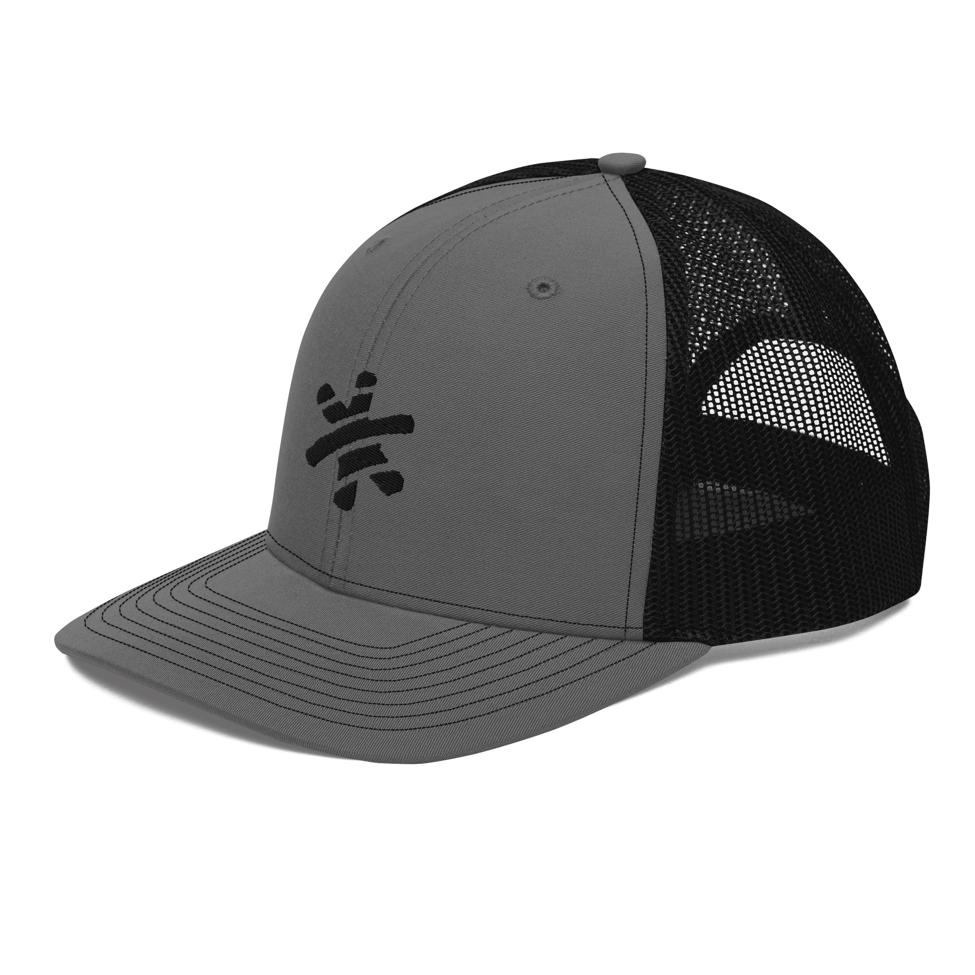 Retro Trucker Cap - Charcoal Black