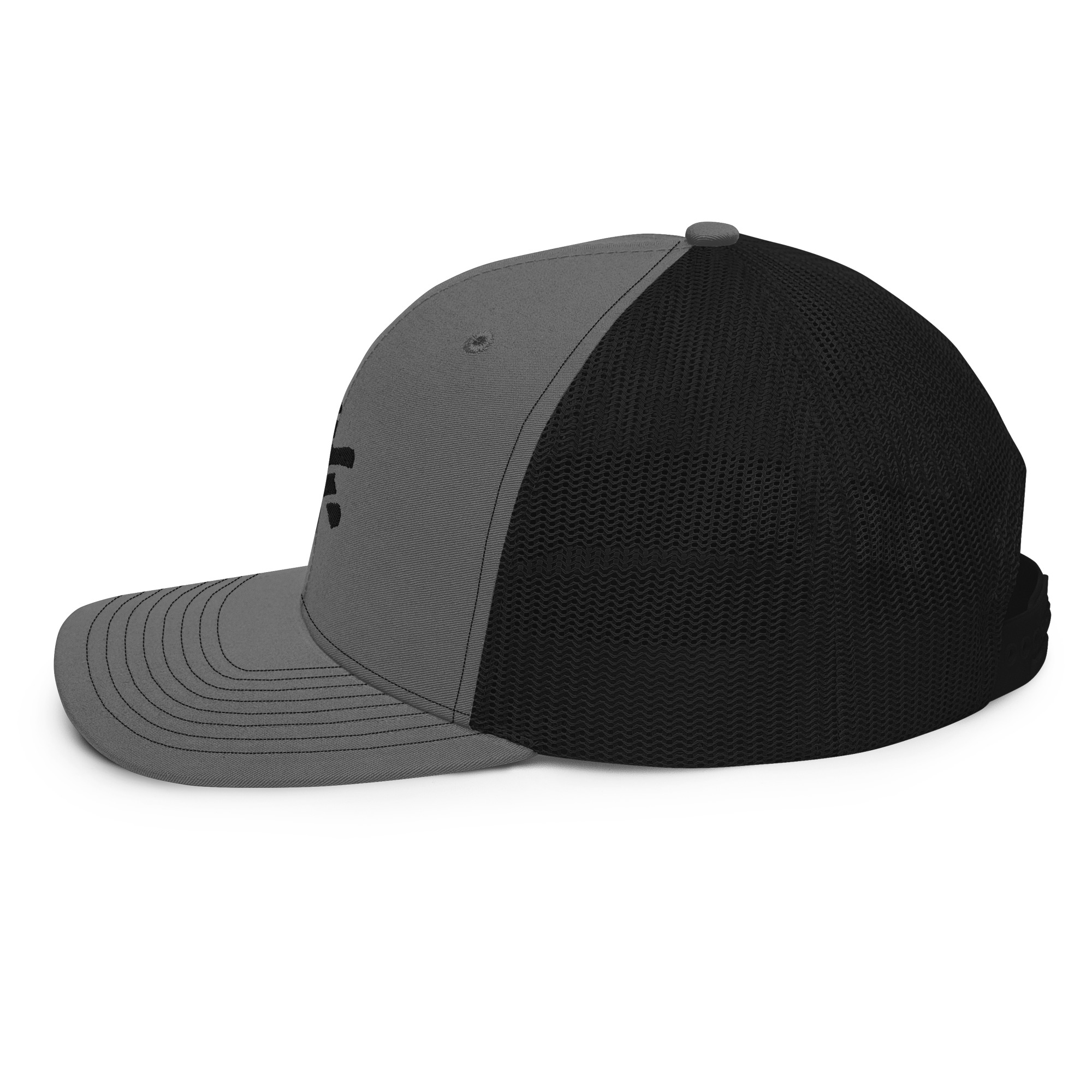 Retro Trucker Cap - Charcoal Black