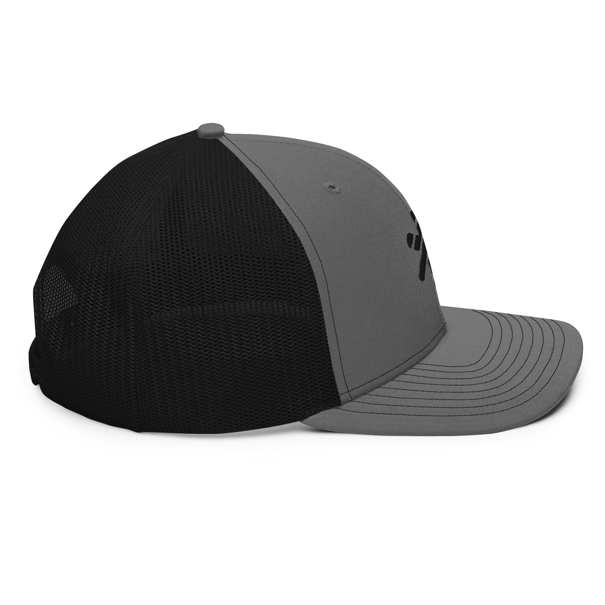 Retro Trucker Cap - Charcoal Black