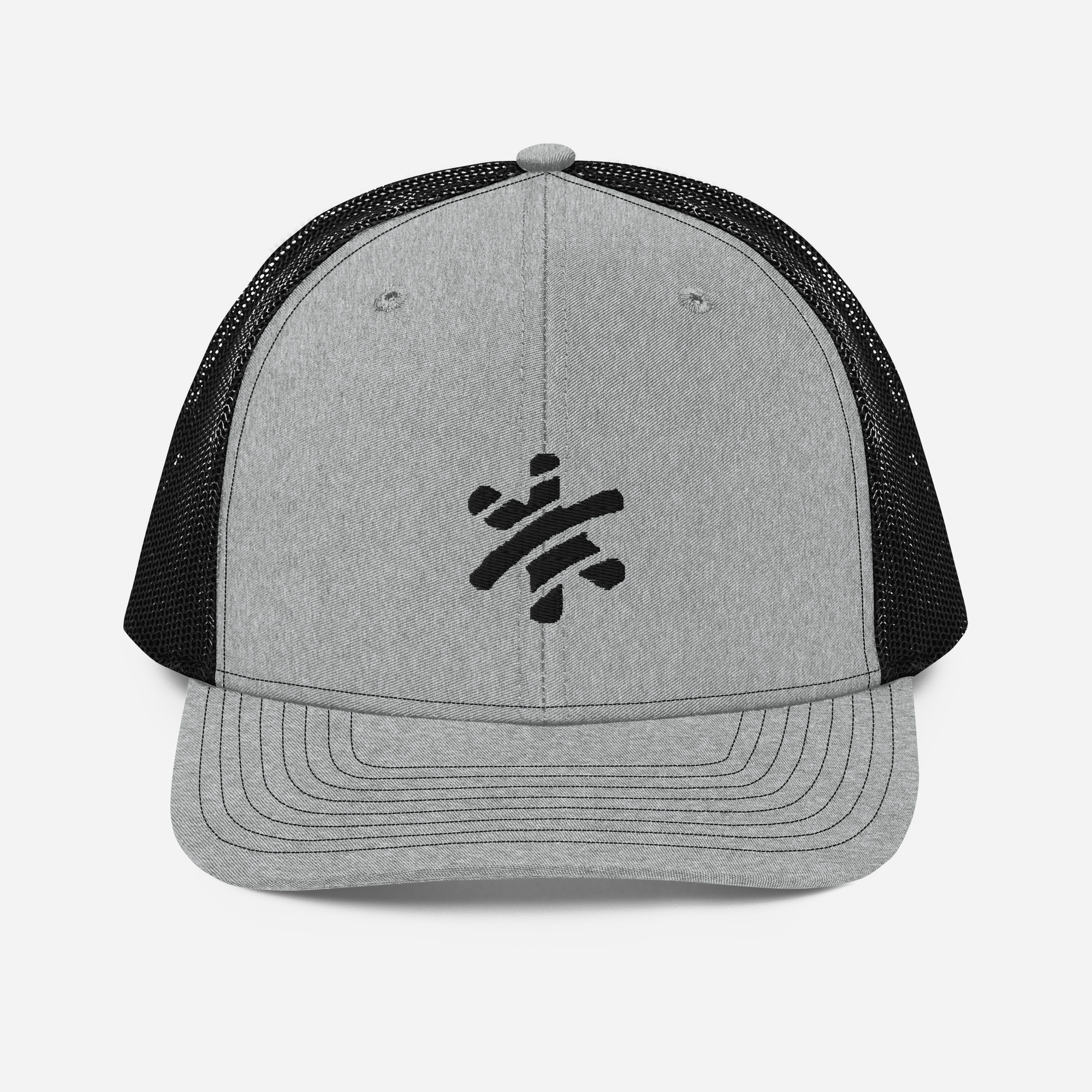 Retro Trucker Cap - Grey/Black