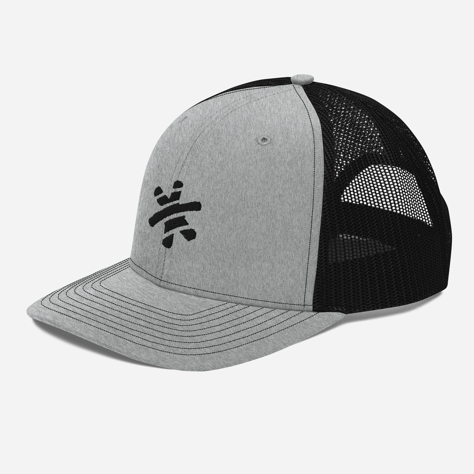 Retro Trucker Cap - Grey/Black