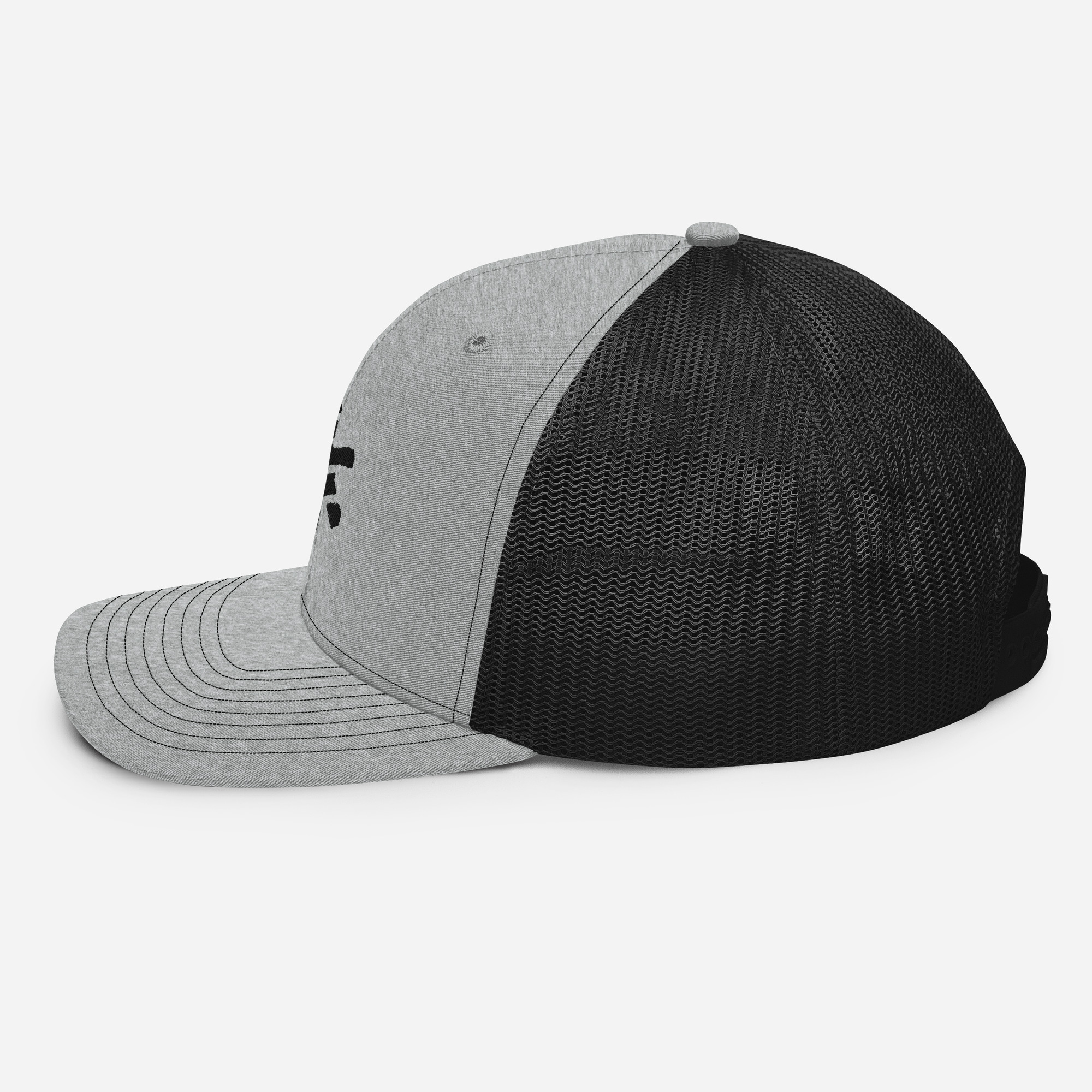 Retro Trucker Cap - Grey/Black