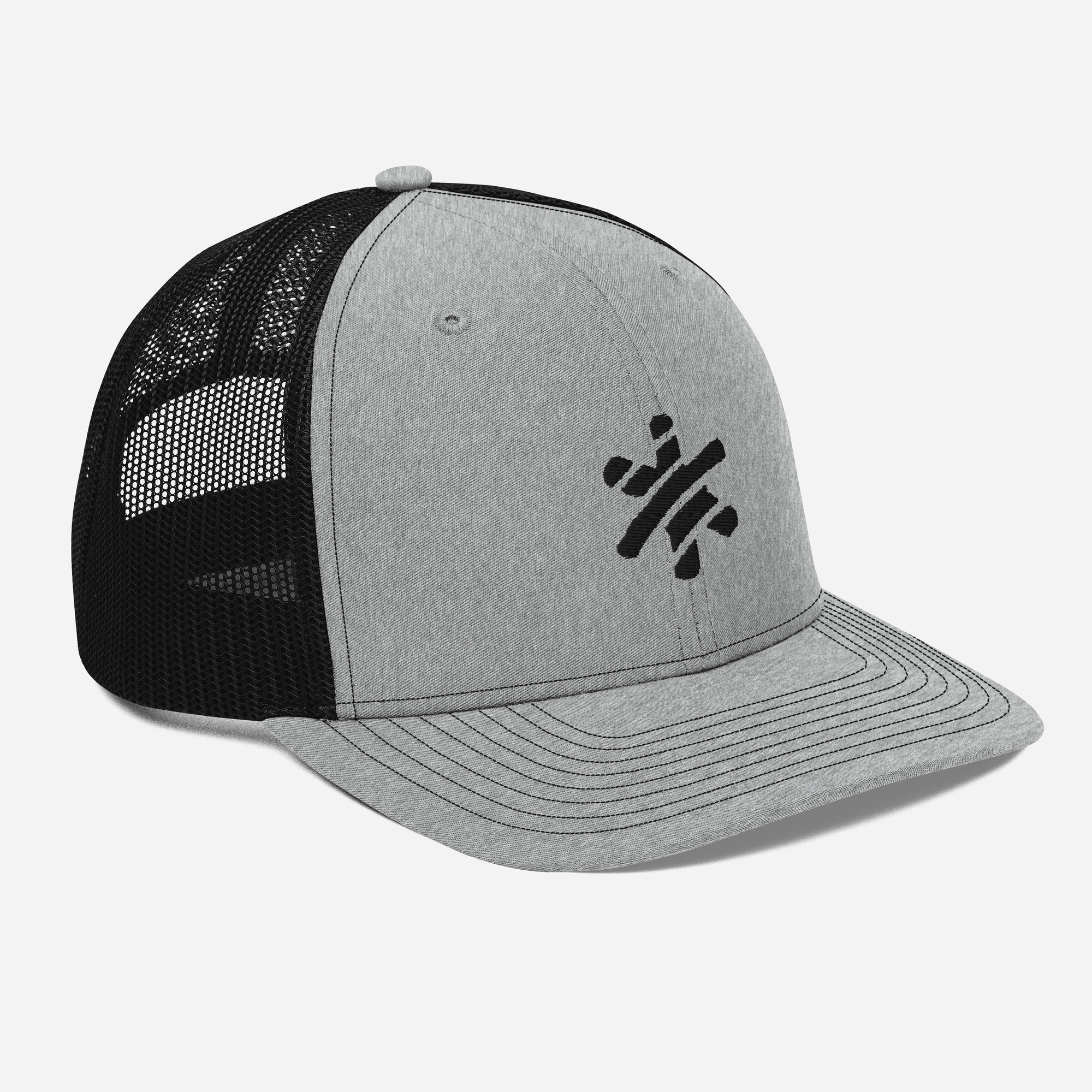 Retro Trucker Cap - Grey/Black
