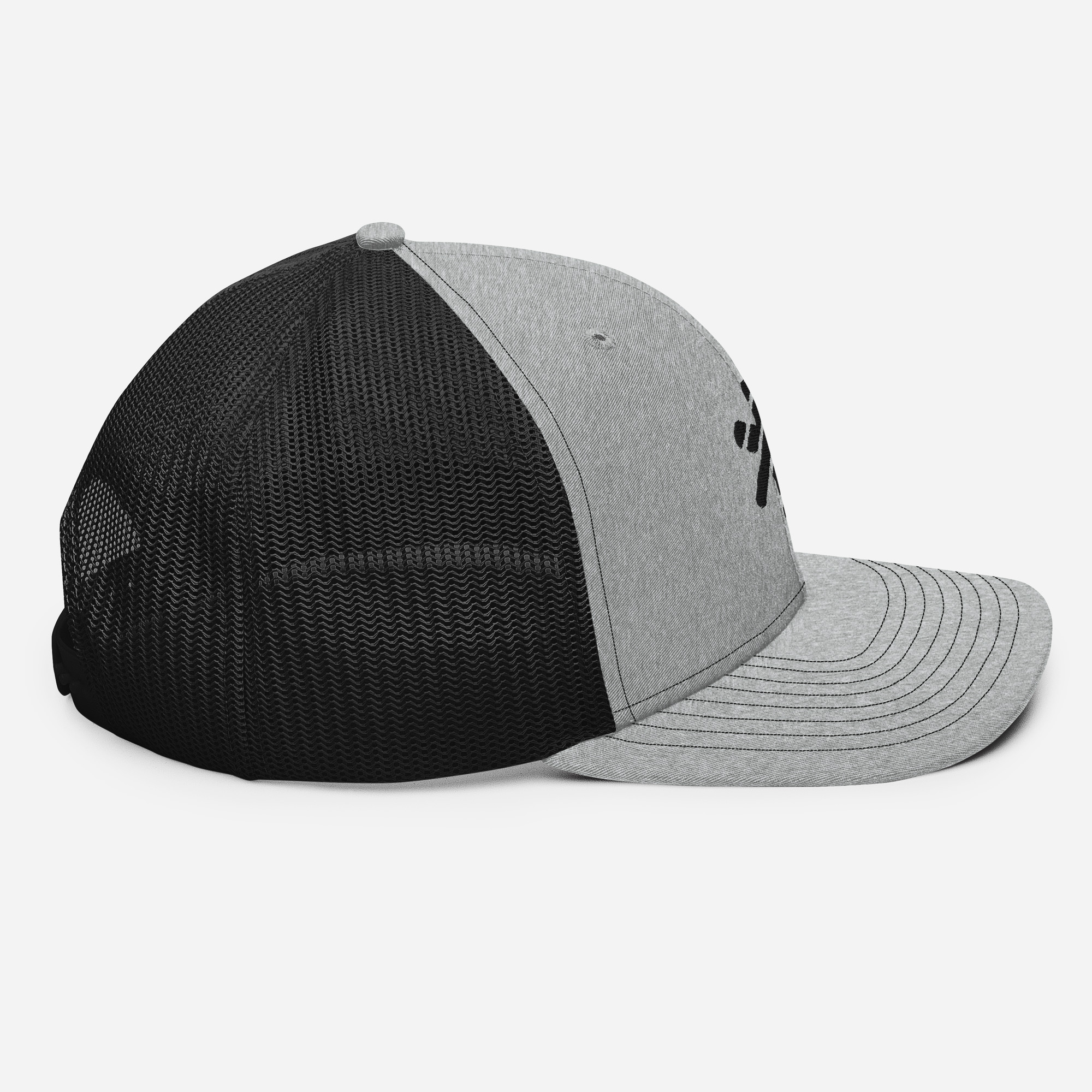 Retro Trucker Cap - Grey/Black