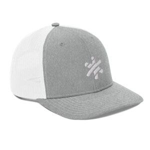 Snapback Trucker Cap – Grey/White
