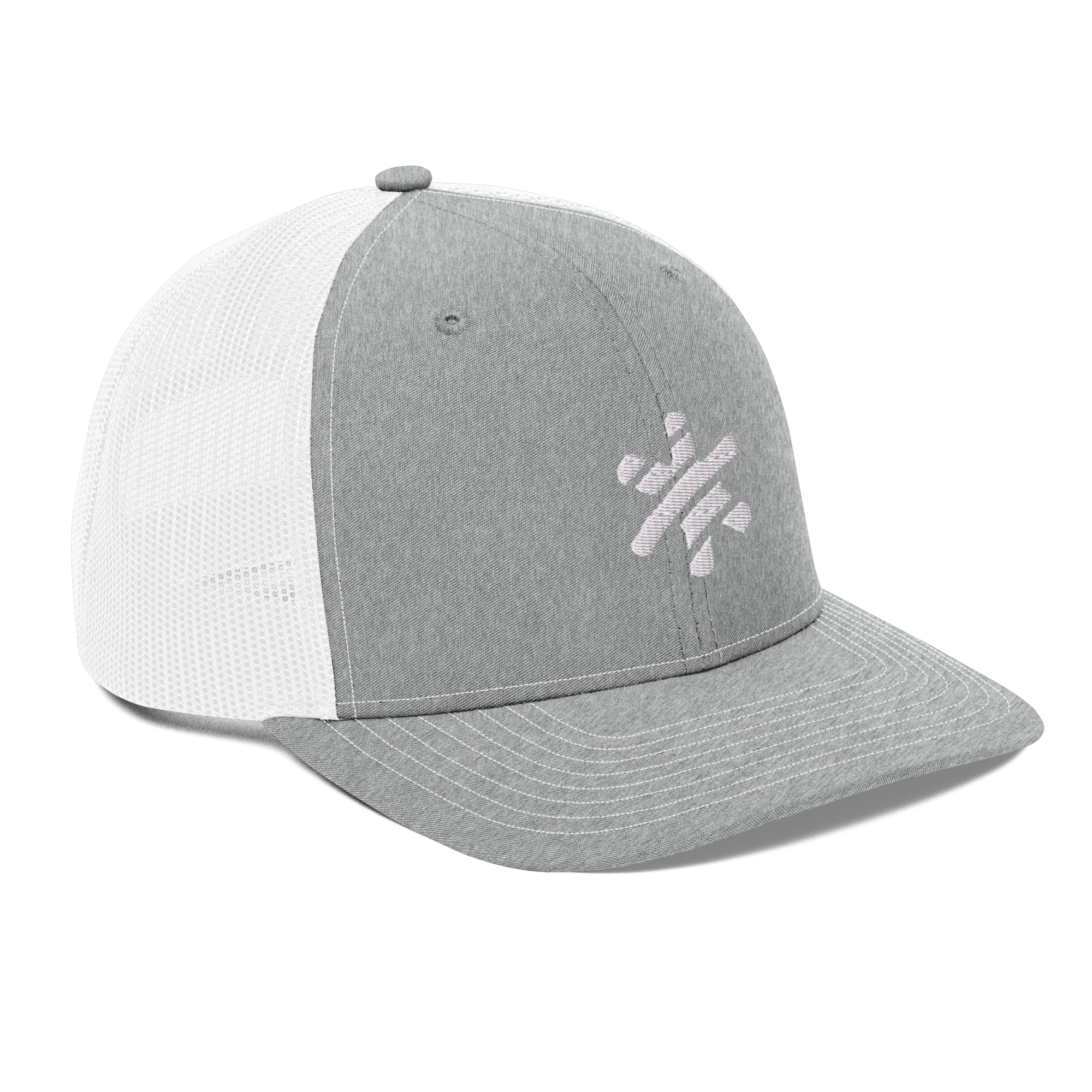 Retro Trucker Cap - Grey/White