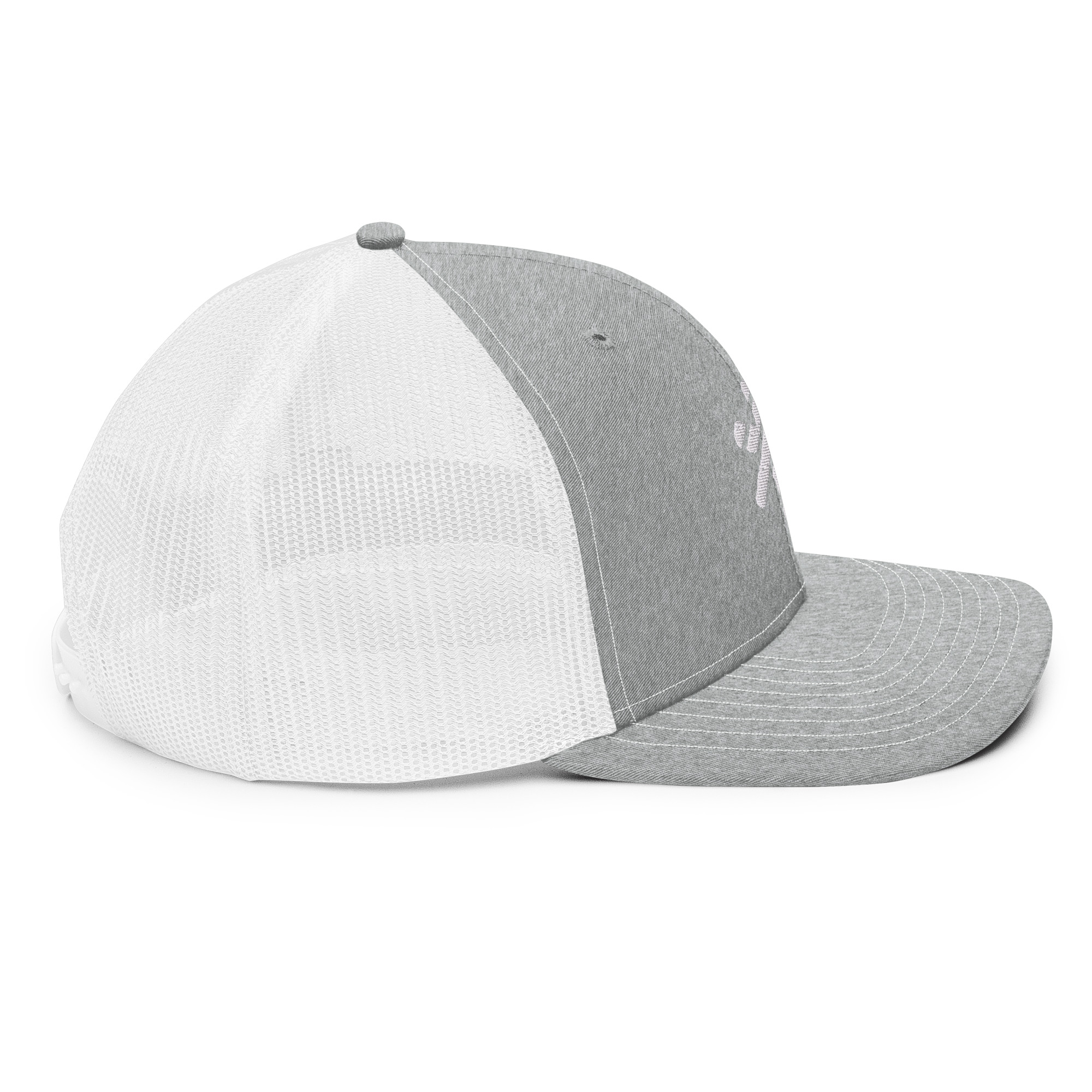 Retro Trucker Cap - Grey/White