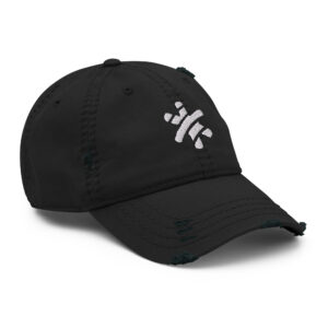Distressed Dad Cap – Black Distressed Dad Cap – Black