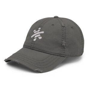 Distressed Dad Cap – Charcoal Grey